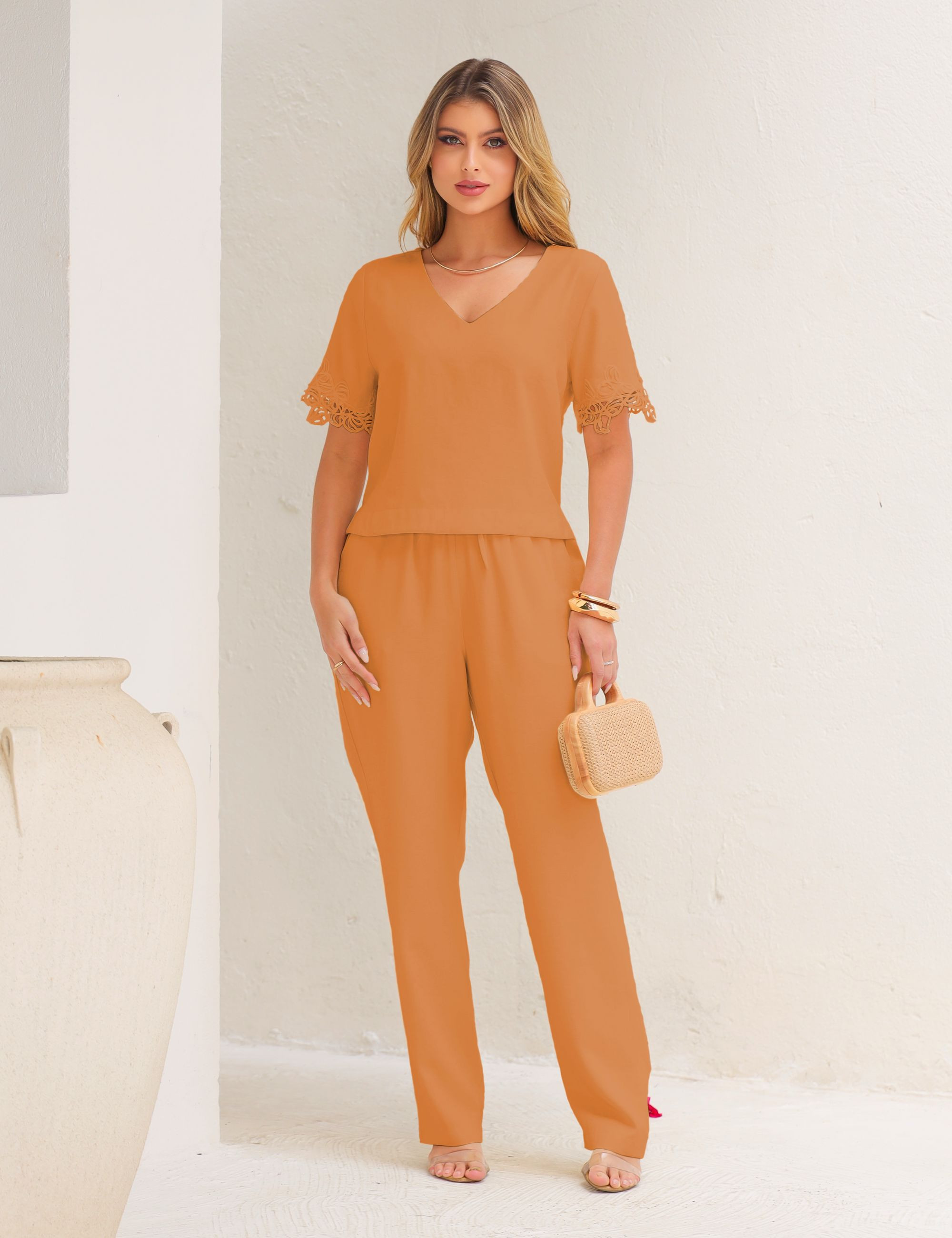 CONJUNTO DETALHE RENDA MOCHA MOUSSE