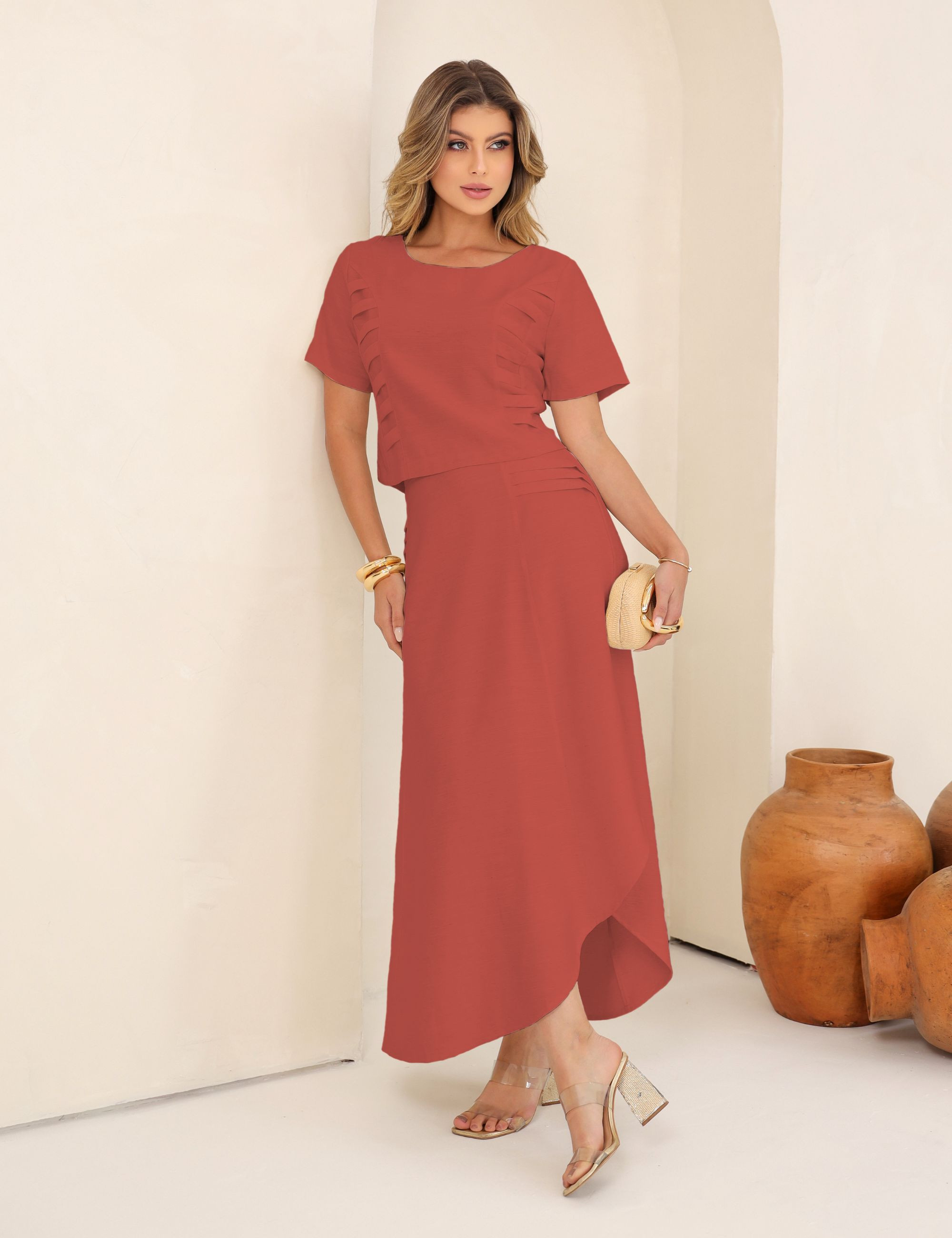 CONJUNTO SAIA DETALHE PREGAS MARSALA