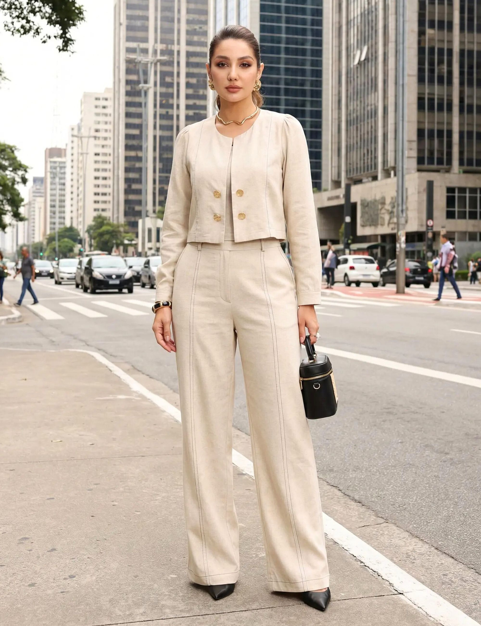 TRIJUNTO CASAQUETO BEGE