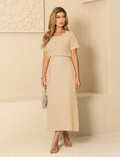 CONJUNTO INES LAISE BEGE