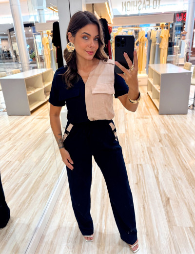 CONJUNTO BICOLOR MARTINGALE MARINHO