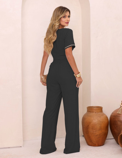 CONJUNTO LINHO DETALHE VIÉS PRETO