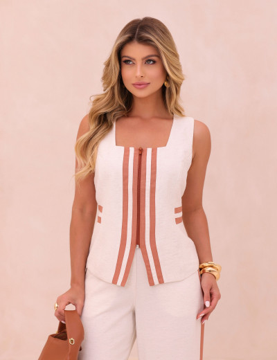 CONJUNTO CALÇA BEATRIZ NATURAL