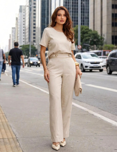 CONJUNTO DETALHE VIÉS BOTÃO NATURAL