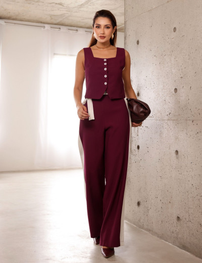 CONJUNTO CALÇA RENATA VINHO