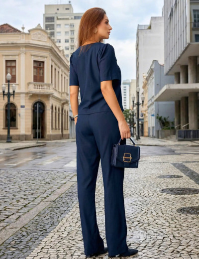 CONJUNTO DETALHE CORDÃO MARINHO