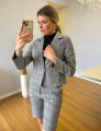 CONJUNTO XADREZ BLAZER CINZA 