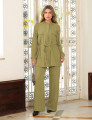 CONJUNTO TRICOT PARKA VERDE MELON