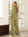CONJUNTO TRICOT PARKA VERDE MELON