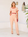 CONJUNTO CINTO FIVELA ENCAIXE BEGE