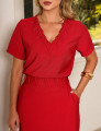 CONJUNTO SAIA DETALHE TRANÇADOS VERMELHO