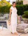 VESTIDO LAISE APLIQUE FLOR OFF WHITE
