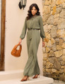 CONJUNTO CALÇA CREPE MANGA LONGA VERDE