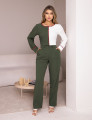 CONJUNTO BICOLOR MANGA LONGA VERDE