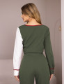 CONJUNTO BICOLOR MANGA LONGA VERDE