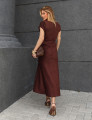 VESTIDO MIDI SUEDE MARROM