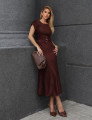 VESTIDO MIDI SUEDE MARROM