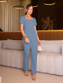 CONJUNTO ALFAIATARIA CASAQUETO AZUL JEANS