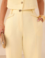 CONJUNTO ALFAIATARIA ZARA AMARELO MANTEIGA