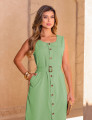 VESTIDO CURTO COM CINTO VERDE