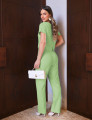 CONJUNTO ALFAIATARIA ZARA DETALHE DECOTE VERDE