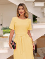 CONJUNTO SAIA CREPE ELASTANO AMARELO