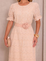 VESTIDO LAISE BORDADO PAISLEY BEGE