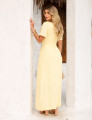 VESTIDO DETALHE PREGAS AMARELO