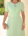 VESTIDO CREPE ELASTANO VERDE