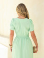 VESTIDO CREPE ELASTANO VERDE