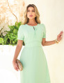 VESTIDO CREPE ELASTANO VERDE