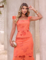 CONJUNTO SAIA DEVORE LARANJA QUEIMADO