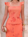 CONJUNTO SAIA DEVORE LARANJA QUEIMADO